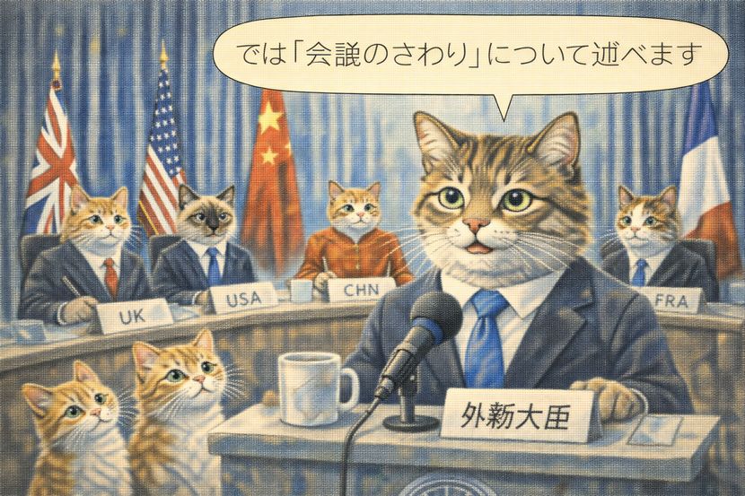 国際会議で語られる「さわり」──議長の一言