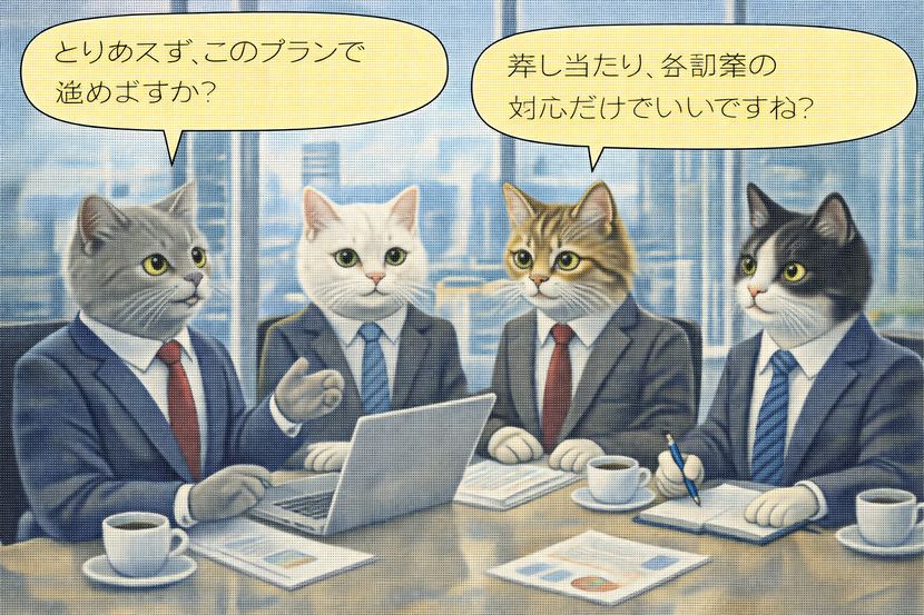 差し当たり決める、という判断