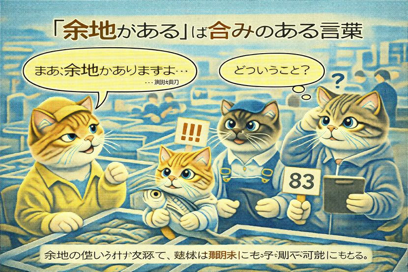 「余地がある」は含みのある言葉