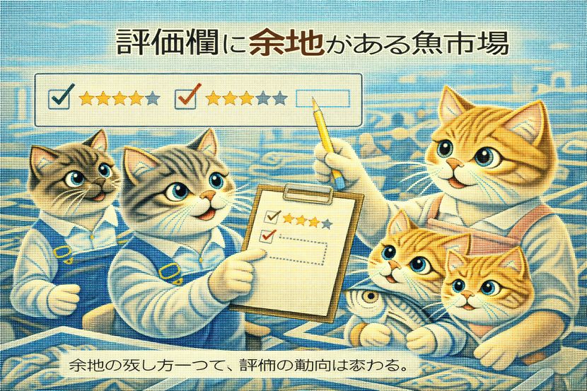 評価欄に書かれる「余地がある」