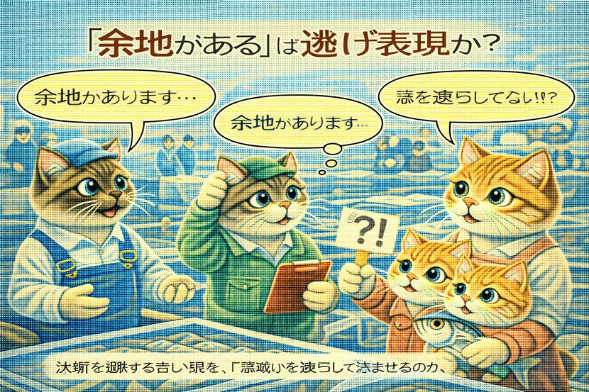 「余地がある」は逃げ表現か？