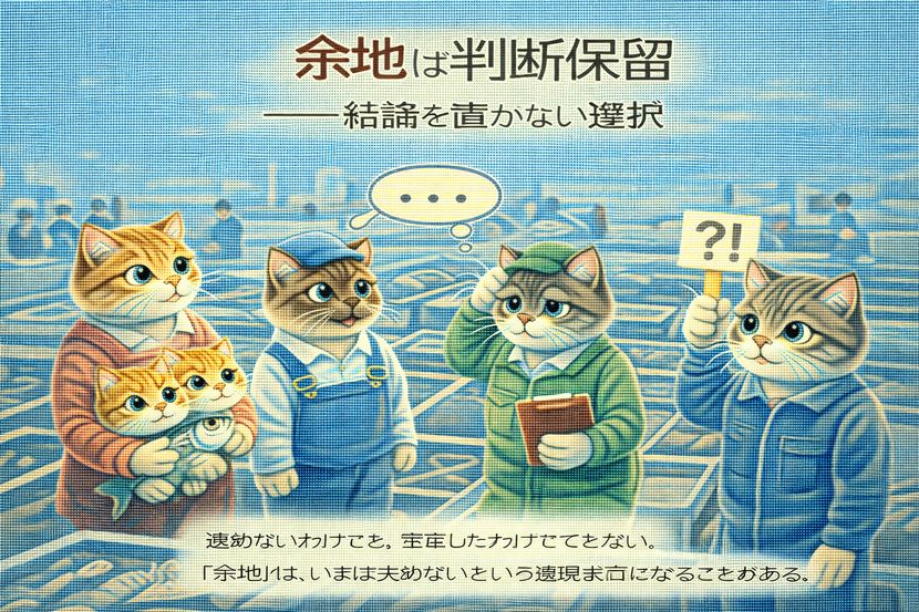 余地は判断保留