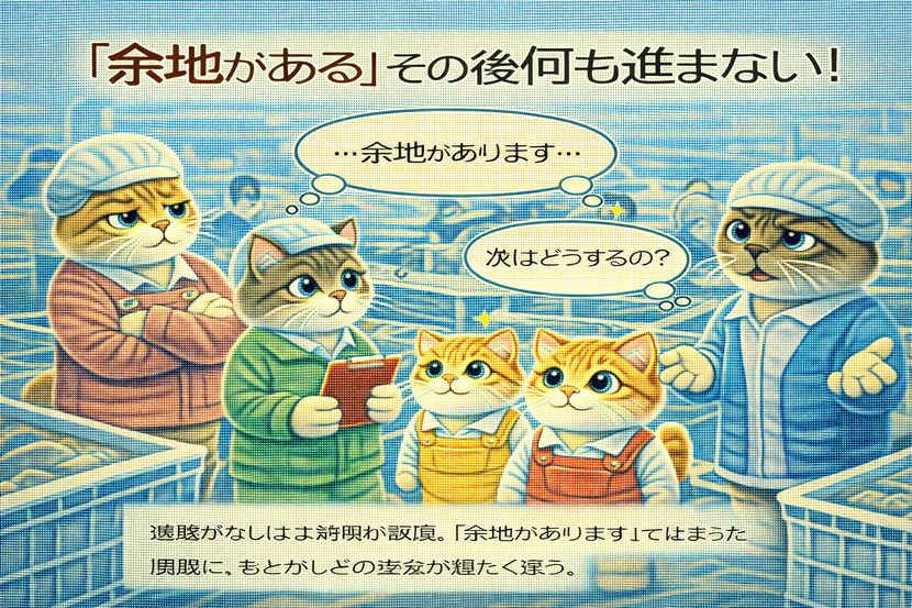 「余地がある」のその後、何も進まない