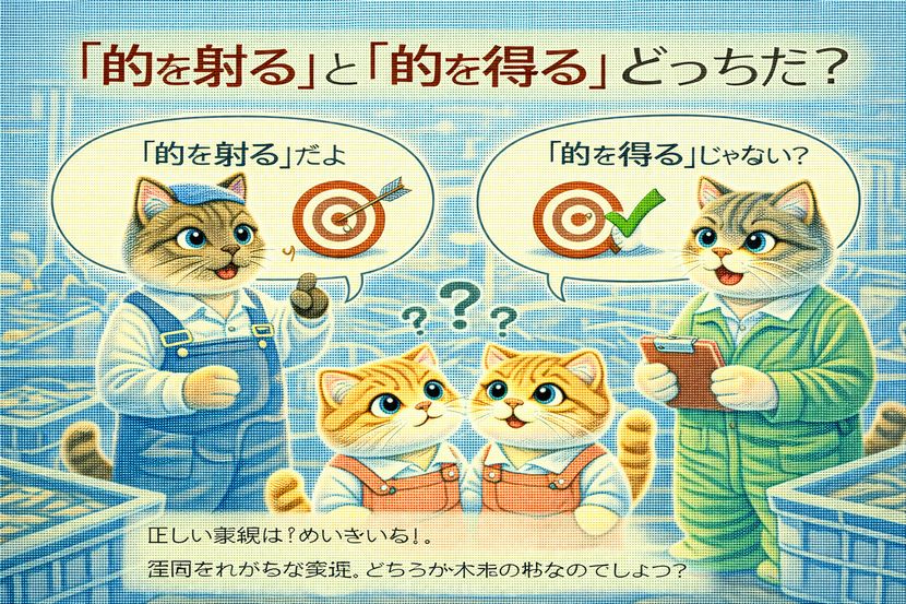 「的を射る」と「的を得る」どっちだ?