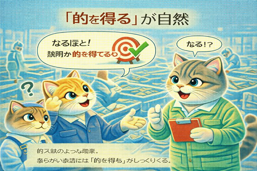 「的を得る」が自然に聞こえる場面