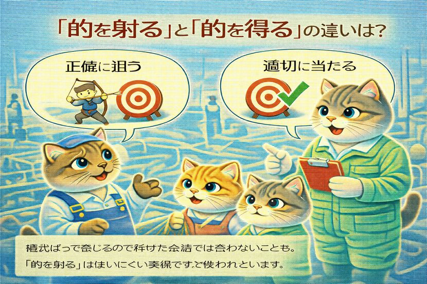 「的を射る」と「的を得る」の違いは?