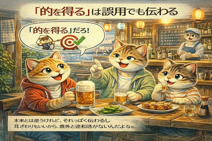 「的を得る」は誤用でも伝わる