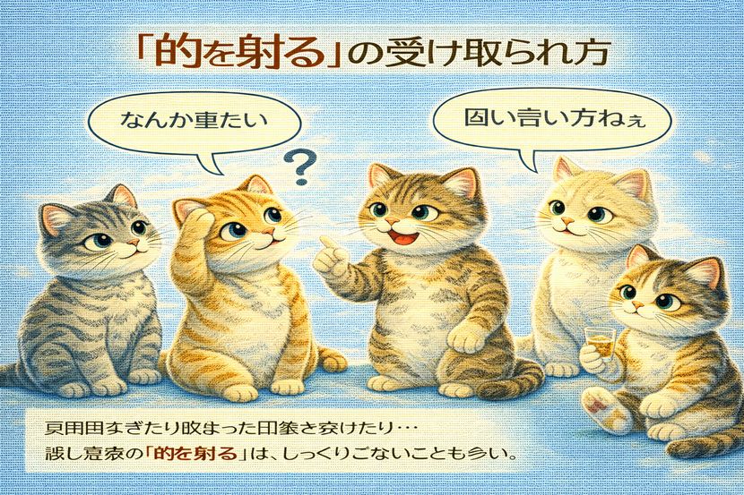 「的を射る」の受け取られ方