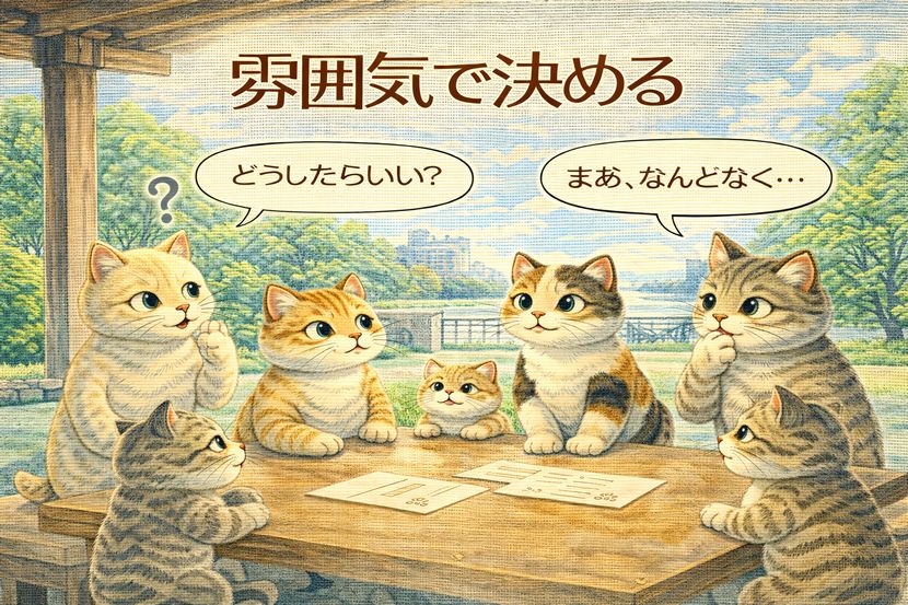 話し合いは、なんとなく着地