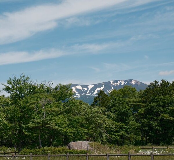 栗駒山の五月の風景写真