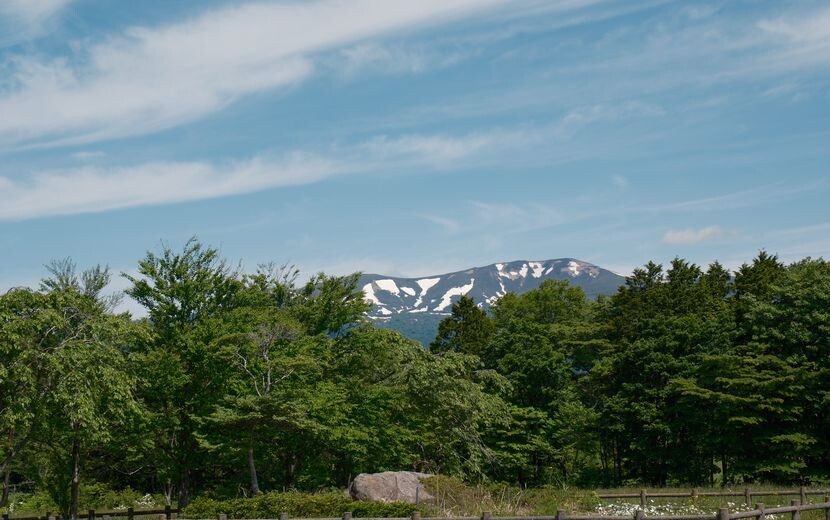 栗駒山の五月の風景写真