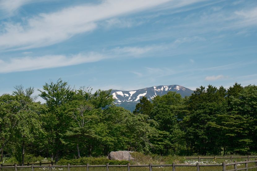 栗駒山の五月の風景写真