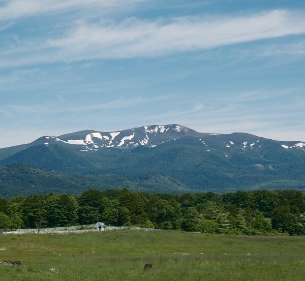 栗駒山の五月の風景写真