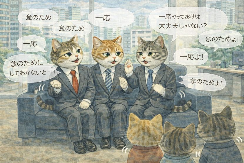 ビジネスの現場で試される「念のため」と「一応」