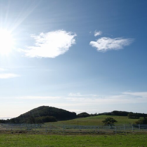 10月のある牧場の風景