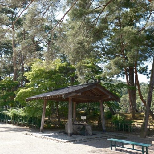 6月の世界遺産毛越寺の風景