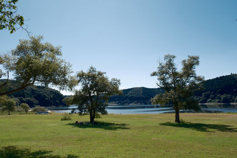 花山ダムの10月の風景写真