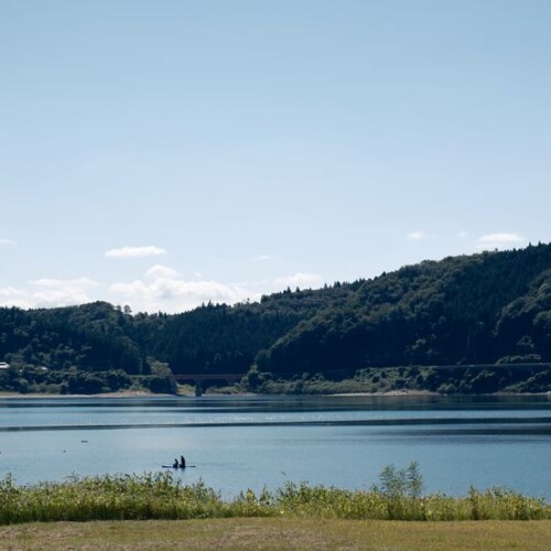 花山ダムの10月の風景写真