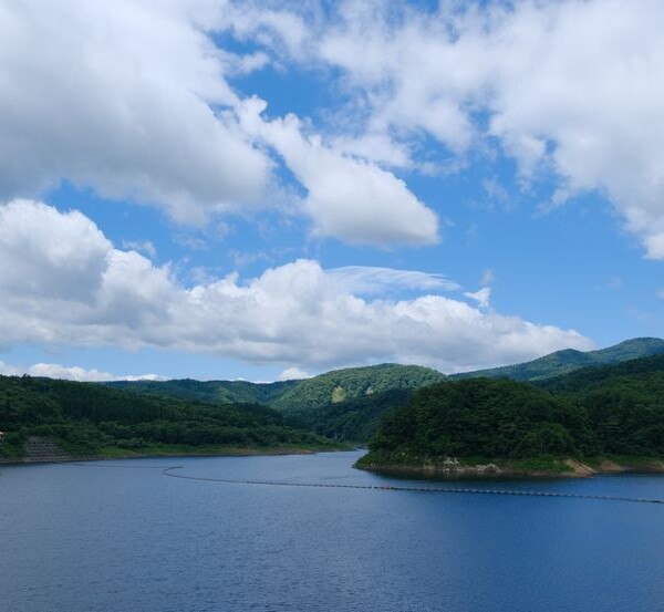 荒砥沢ダムの７月の風景