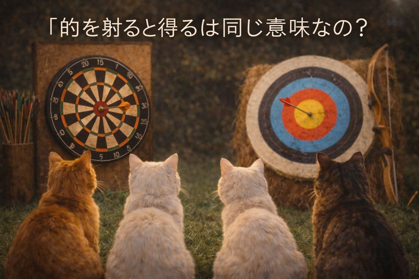 「的を射る」と「的を得る」は同じ?