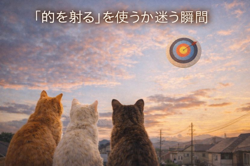 「的を射る」を使うか迷う瞬間