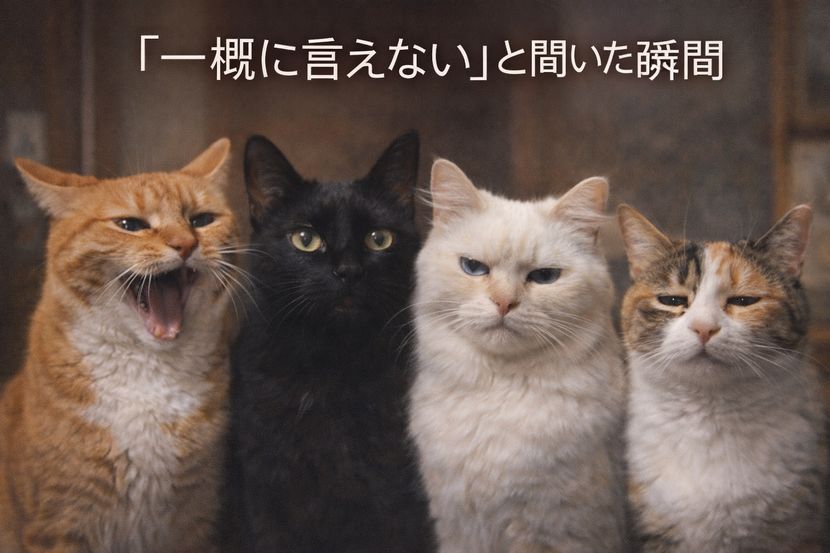 「一概に言えない」と聞いた瞬間