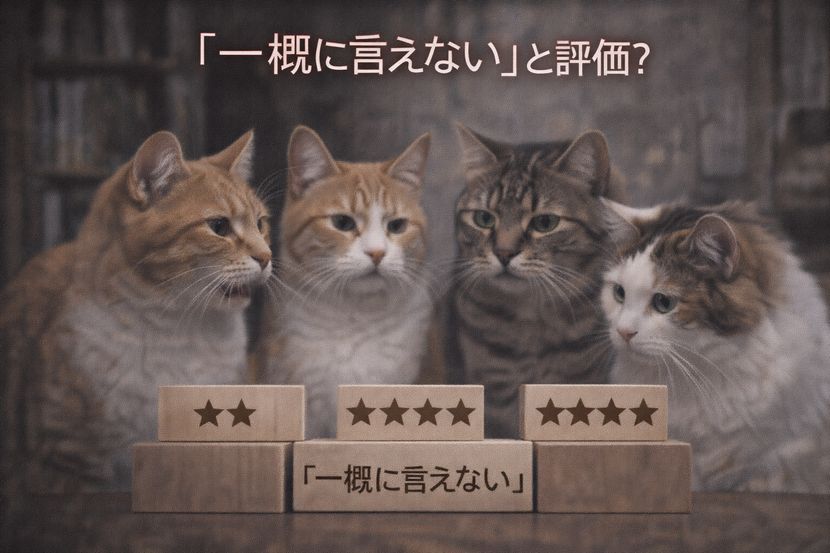 「一概に言えない」と評価？