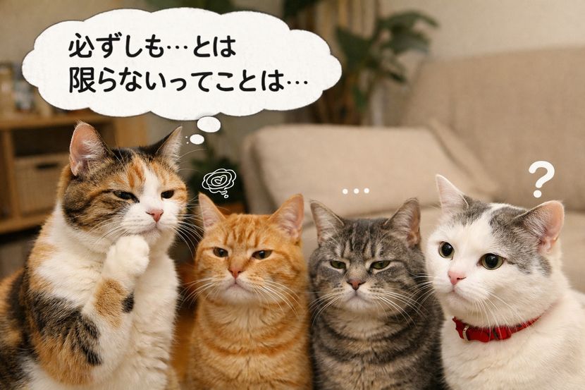 回りくどい説明に戸惑うネコたち