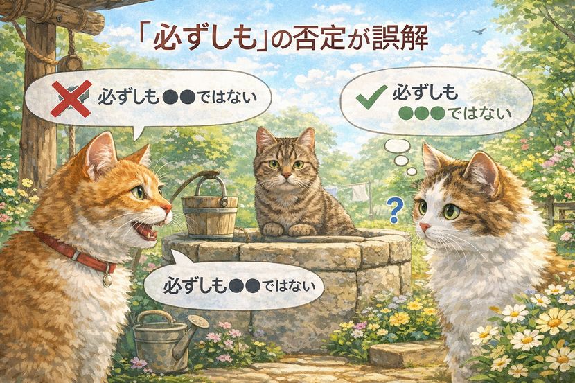 「必ずしも」の否定が誤解される瞬間