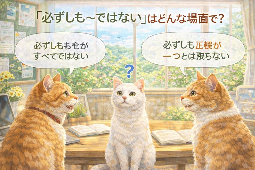 「必ずしも〜ではない」はどんな場面で使う？
