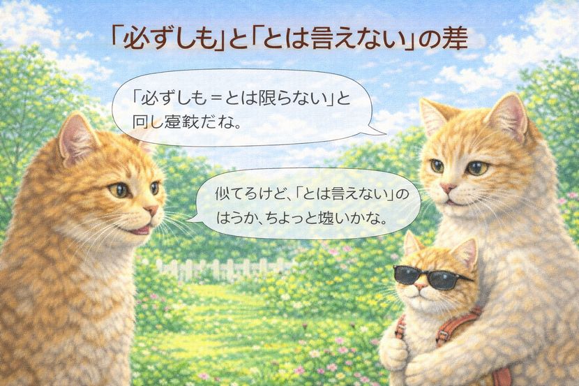 似ている否定、違う響き