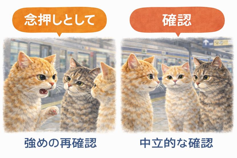 同じ再確認でも、響きは違う