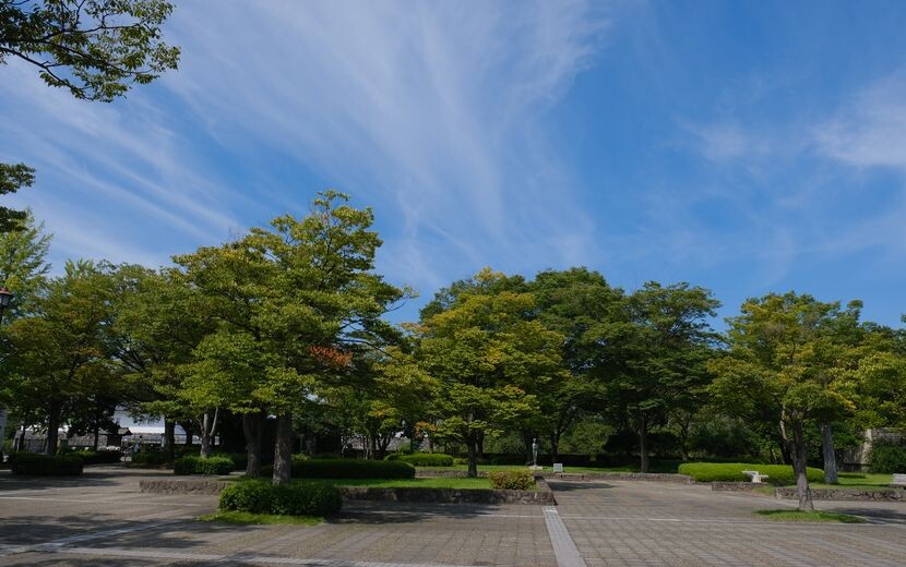 山形城址公園の風景