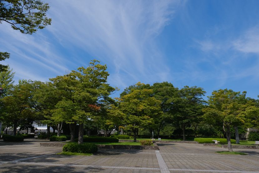 山形城址公園の風景